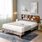 Costway Bed Frame Upholstered Platform Mattress Foundation with Storage Headboard